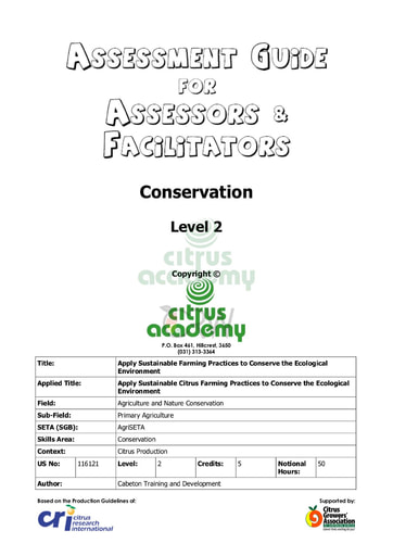 Assessment Guide for Assessors