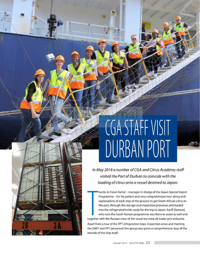 CGA Staff Visit Durban Port