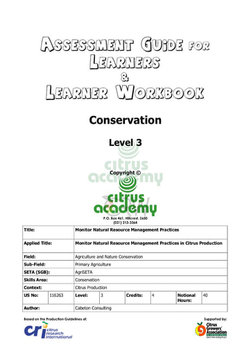 Assessment Guide for Learners