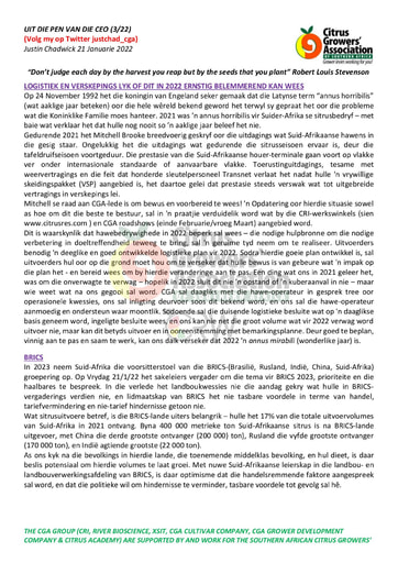 CGA - CEO Nuusbrief 03/2022 (21/01/22)