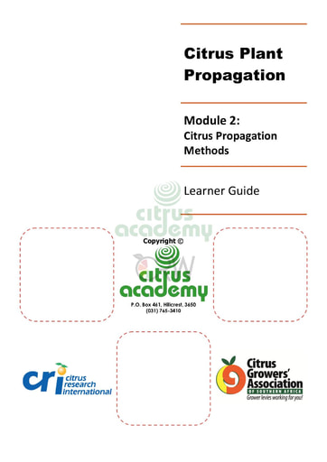 Module 2 - Citrus Propagation Methods