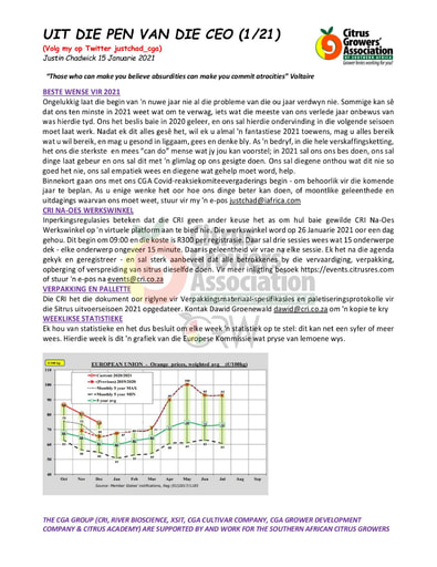 CGA - CEO Nuusbrief 01/2021 (15/01/21)