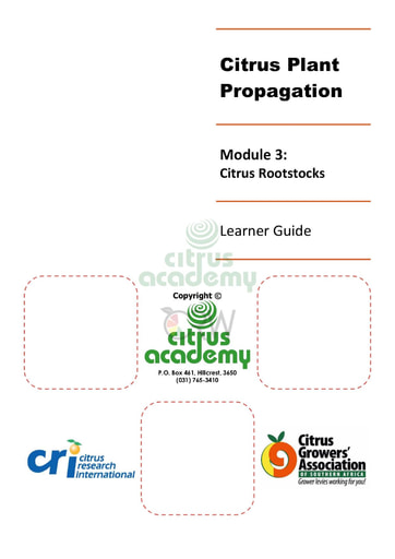Module 3 - Citrus Rootstocks