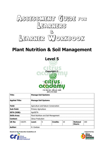 Assessment Guide for Learners