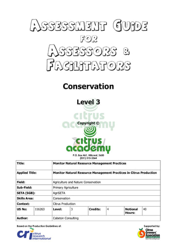 Assessment Guide for Assessors