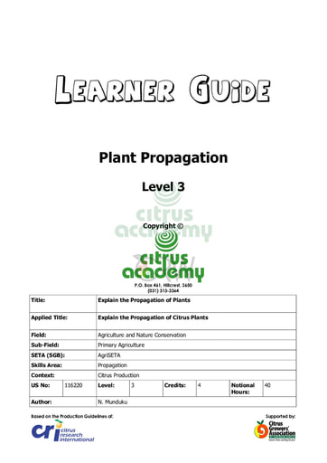 Propagation NQ 3 Learner Guide