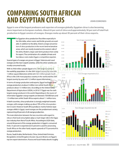 Comparing SA and Egyptian Citrus