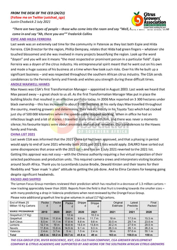 CGA - CEO Newsletter 24/2021 (02/07/21)