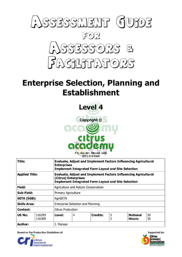 Assessment Guide for Assessors