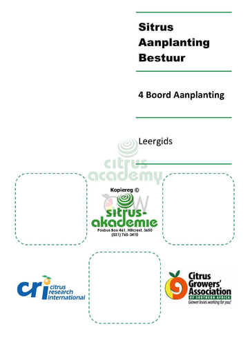 Module 4 - Boord Aanplanting