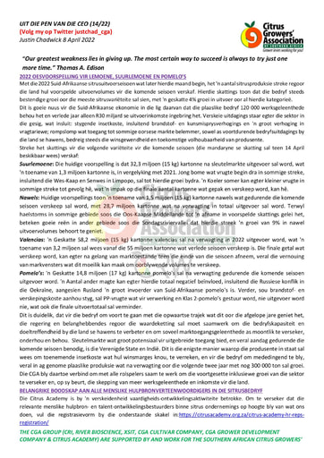 CGA - CEO Nuusbrief 14/2022 (08/04/22)