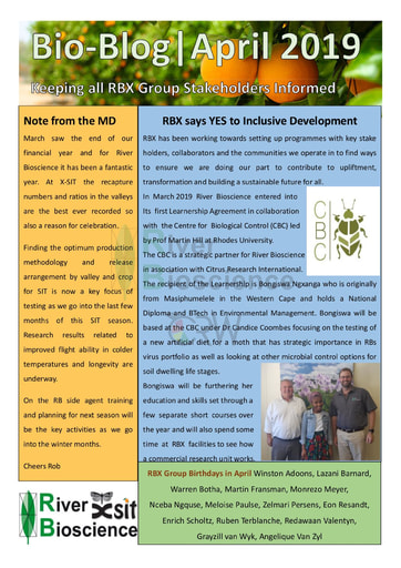 River Bioscience Bio-Blog 04/2019
