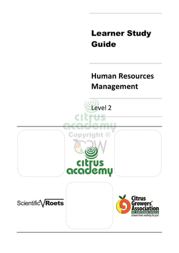 Human Resource Management NQ 2 Learner Guide