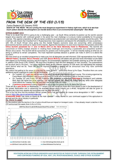 CGA - CEO Newsletter 01/2015 (23/01/15)