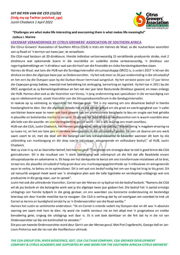 CGA - CEO Nuusbrief 13/2022 (01/04/22)