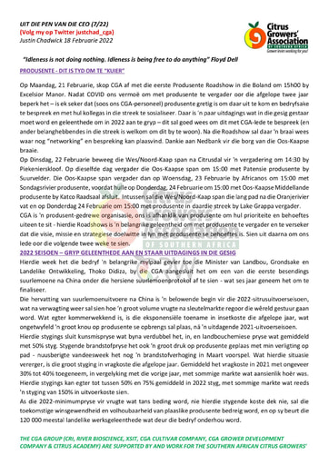 CGA - CEO Nuusbrief 07/2022 (18/02/22)