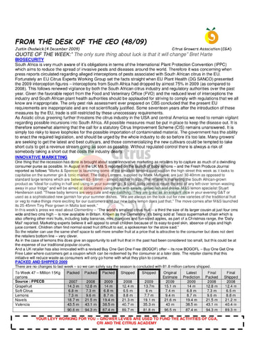 CGA - CEO Newsletter 48/2009 (04/12/09)