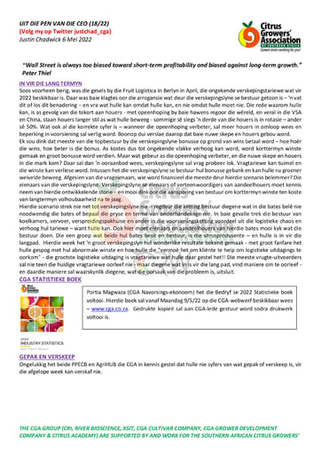 CGA - CEO Nuusbrief 18/2022 (06/05/22)