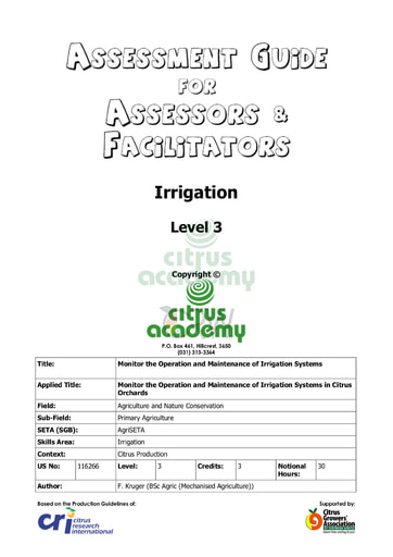 Assessment Guide for Assessors