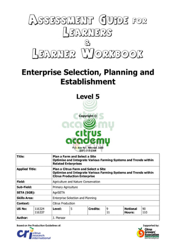 Assessment Guide for Learners
