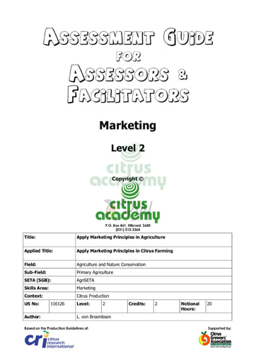 Assessment Guide for Assessors