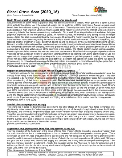CGA Global Citrus Scan 16/2020
