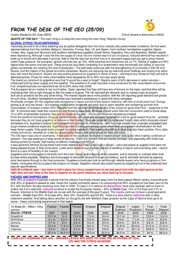CGA - CEO Newsletter 25/2009 (26/06/09)