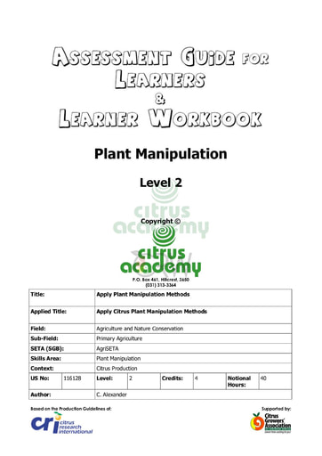 Assessment Guide for Learners