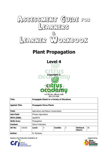 Assessment Guide for Learners