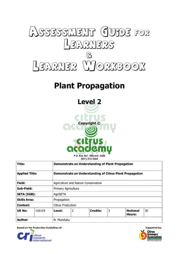 Assessment Guide for Learners