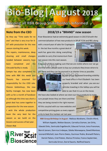 River Bioscience Bio-Blog 08/2018