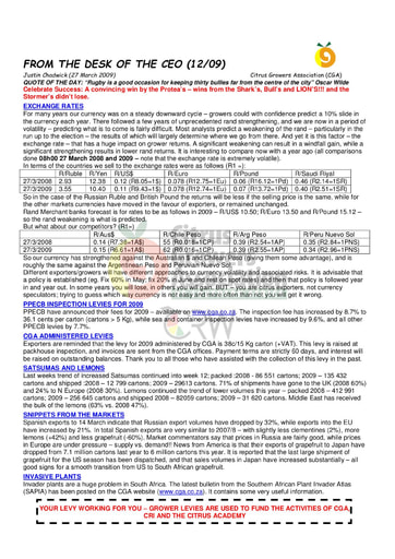 CGA - CEO Newsletter 12/2009 (27/03/09)