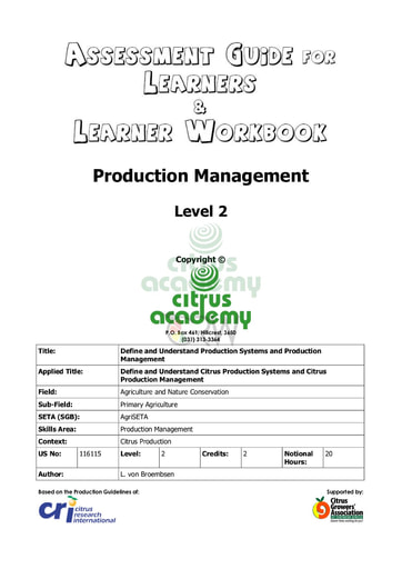 Assessment Guide for Learners