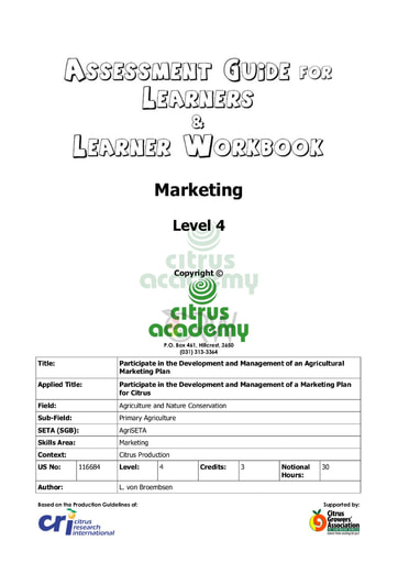 Assessment Guide for Learners