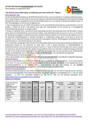 CGA - Waarnemende CEO Nuusbrief 35/2021 (17/09/21)