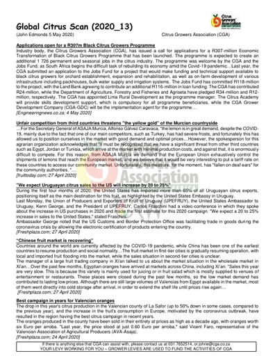 CGA Global Citrus Scan 13/2020