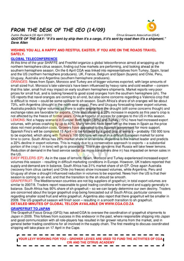 CGA - CEO Newsletter 14/2009 (10/04/09)