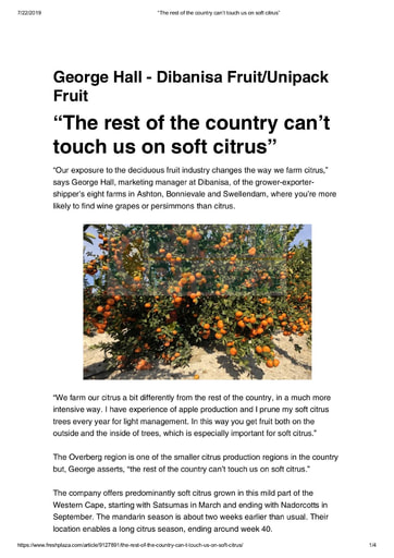 "The rest of the country can’t touch us on soft citrus"
