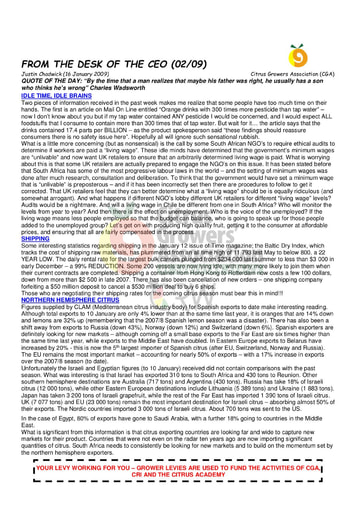CGA - CEO Newsletter 02/2009 (16/01/09)