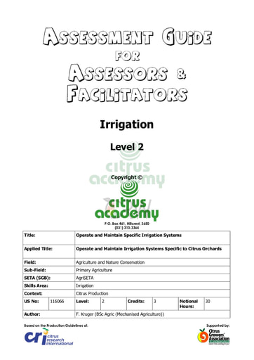 Assessment Guide for Assessors