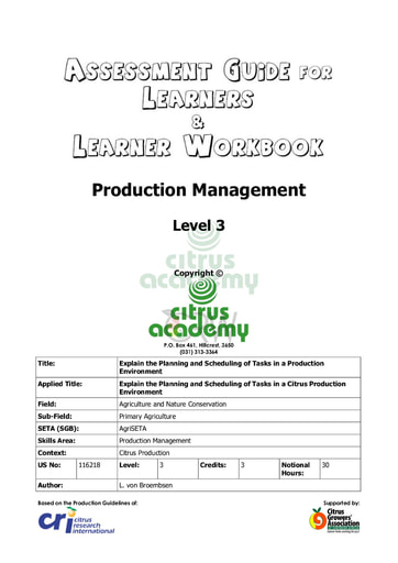Assessment Guide for Learners