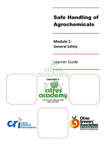 Module 1 - General Safety