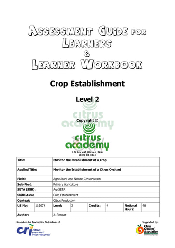 Assessment Guide for Learners