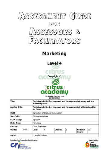 Assessment Guide for Assessors