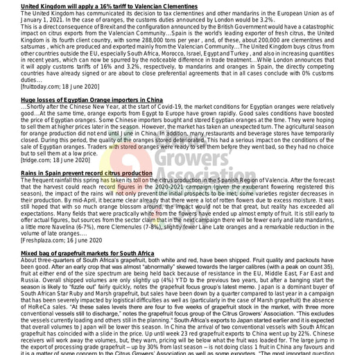 CGA Global Citrus Scan 18/2020