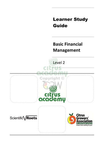 Financial Management NQ 2 Learner Guide