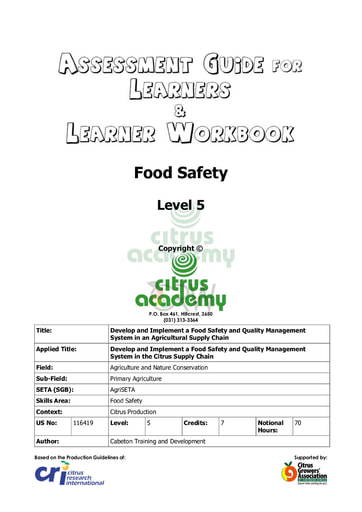 Assessment Guide for Learners