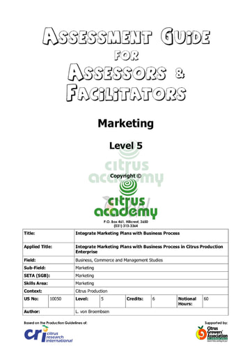 Assessment Guide for Assessors