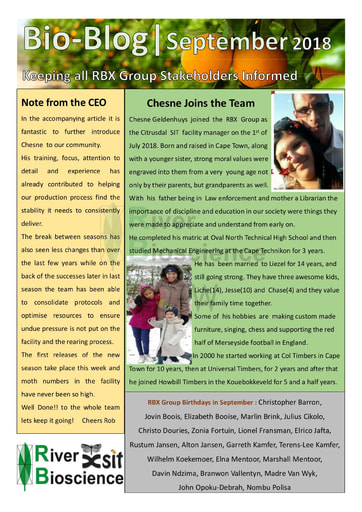 River Bioscience Bio-Blog 09/2018