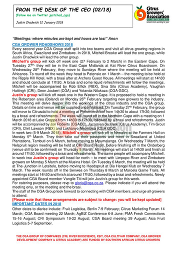 CGA - CEO Newsletter 02/2018 (12/01/18)